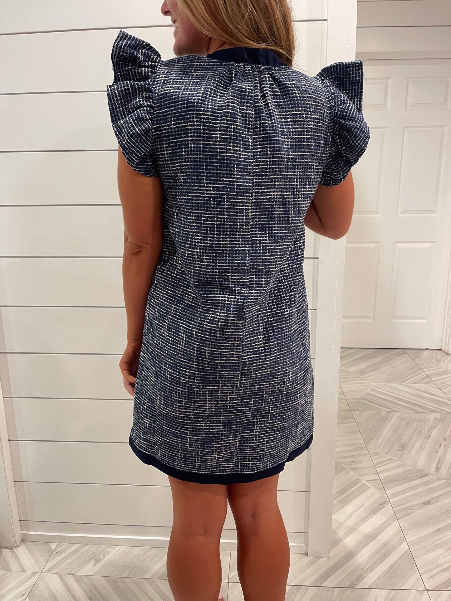 Navy Tweed London dress