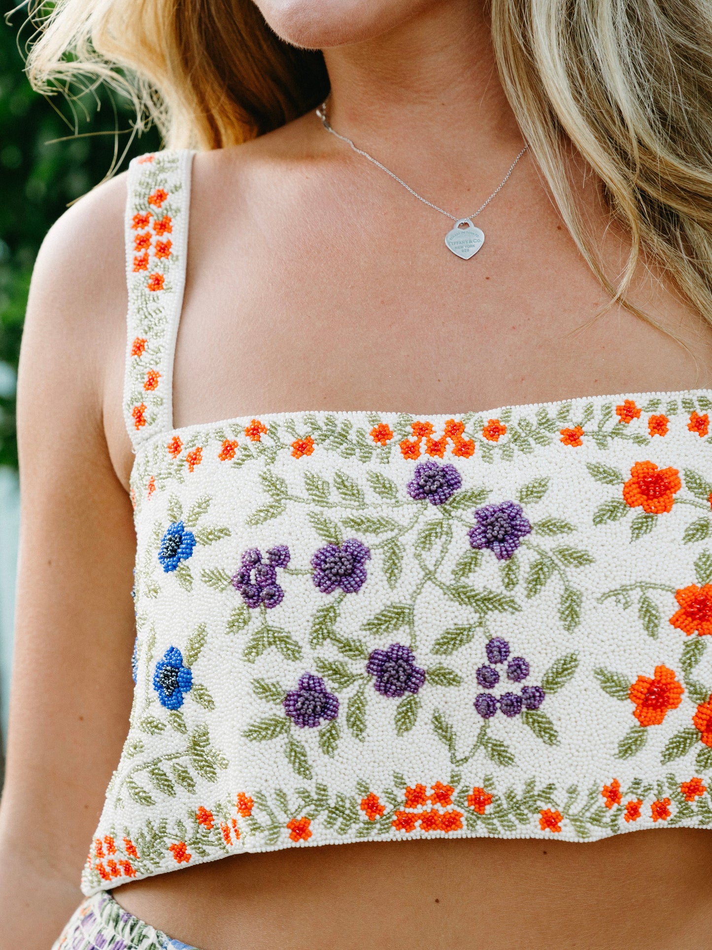 Hand beaded top