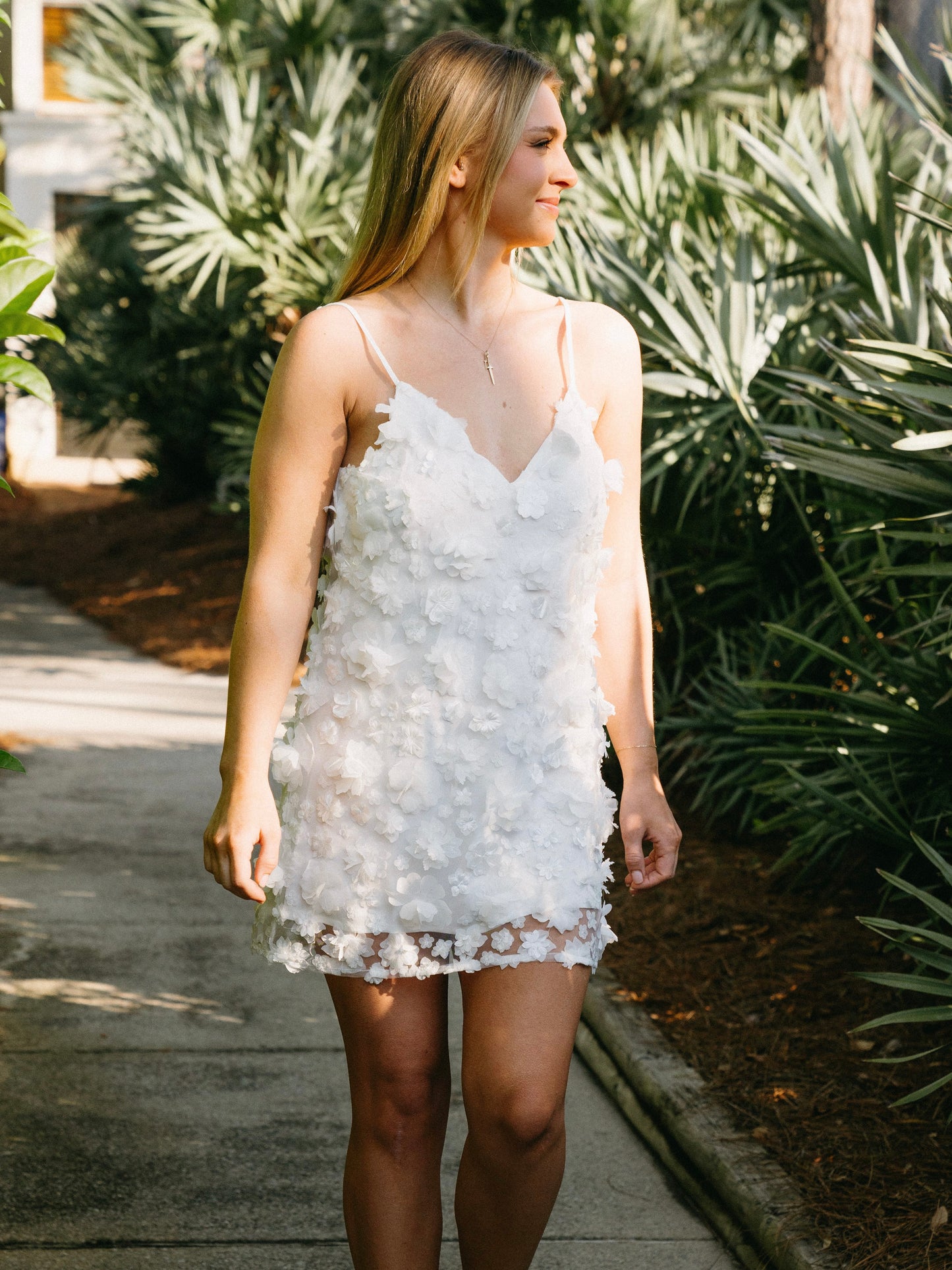 White Floral Dress